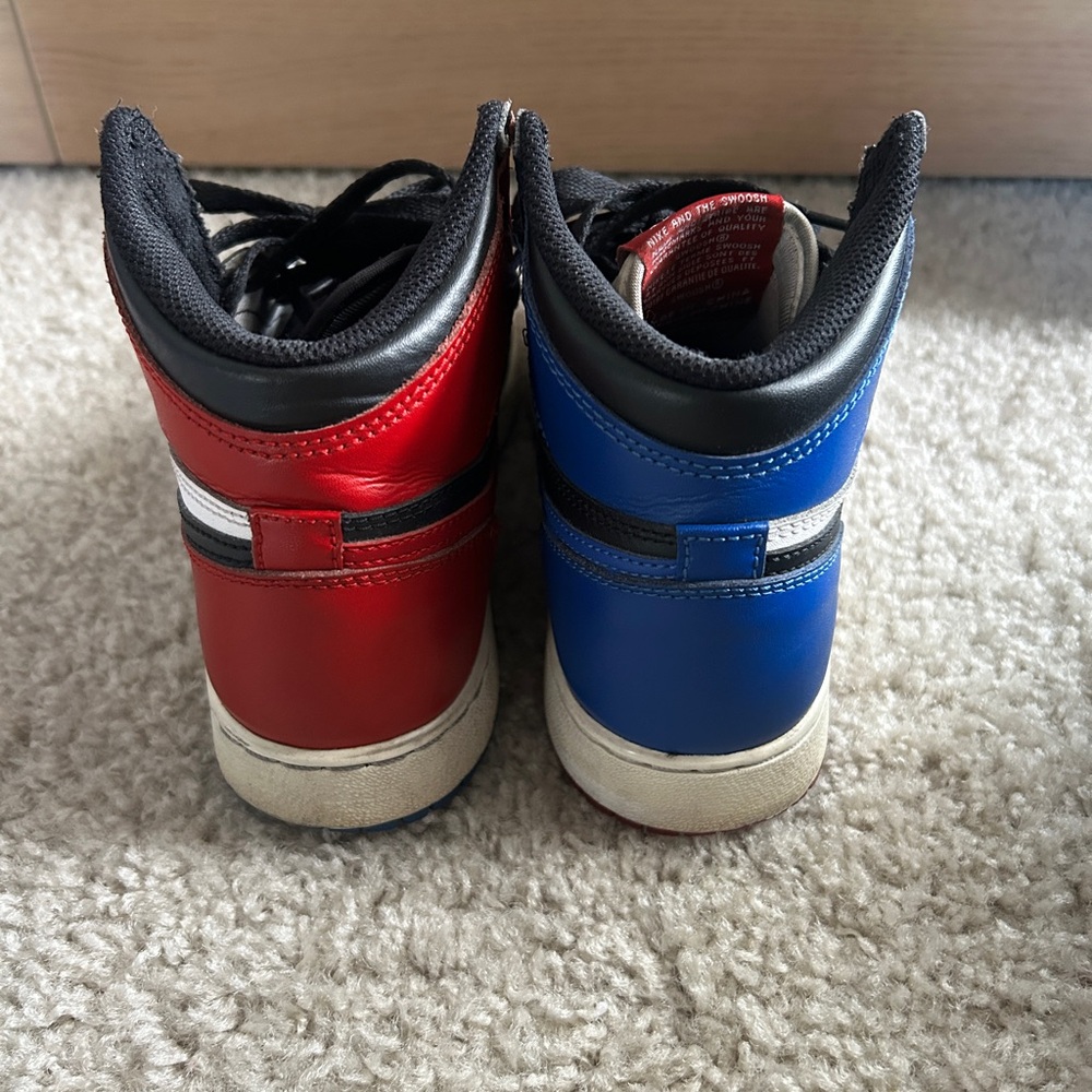 Nike Air Black, Red, and Blue High-Tops - Picture 3 of 5